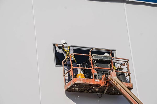 Impact Window installation of the NEW CGI Windows & Doors Building